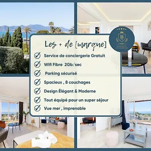  Apartment Riviera - Sea View - Clim - 50m - De Standing - Spacieux 180 M2 - Parking